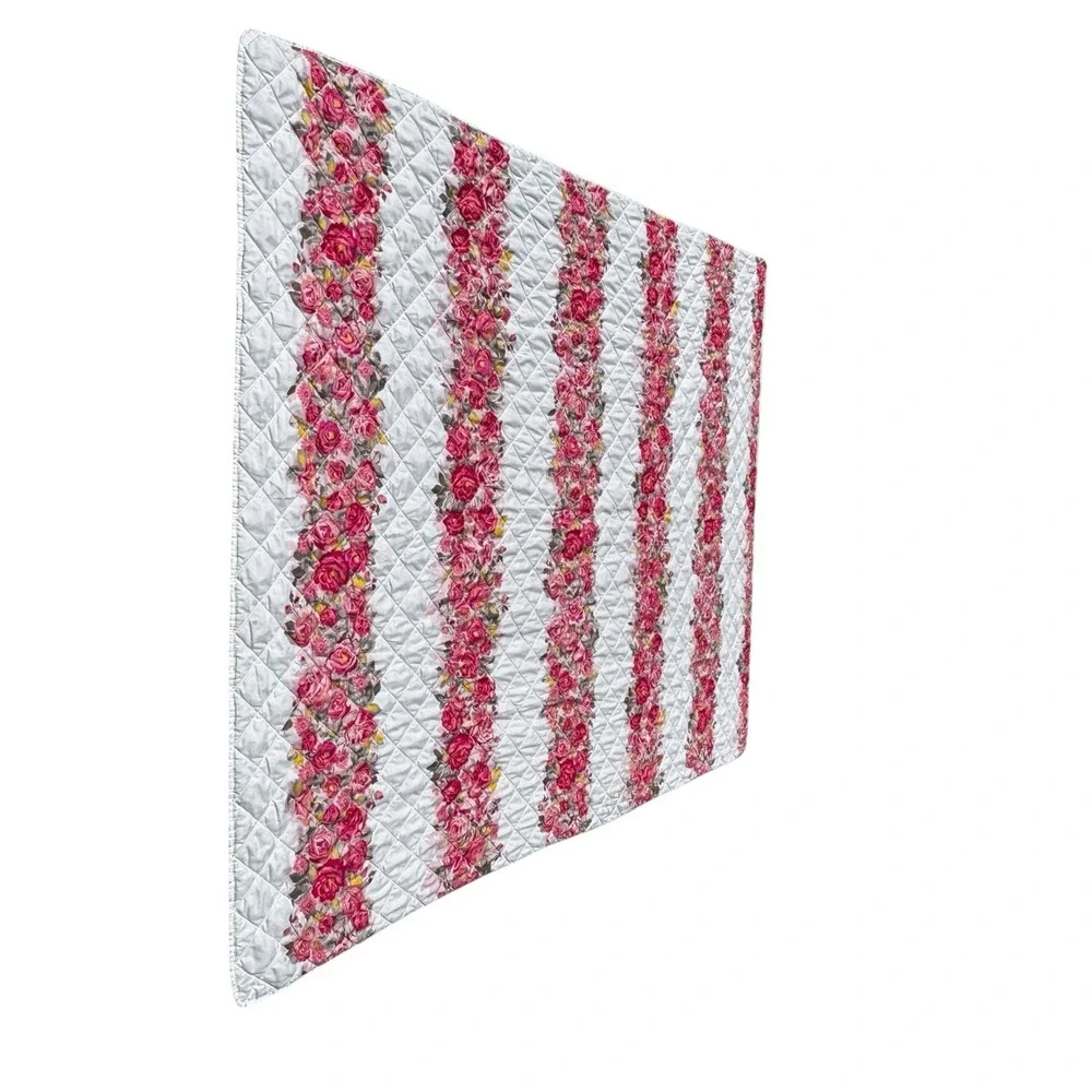 Betsey Johnson Reversible Floral Quilt Blanket - 65